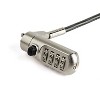 StarTech 6.5ft Laptop Cable Lock for Nano Slot Computer/Tablet/Device - Anti-Theft 4 Digit - 3 of 4