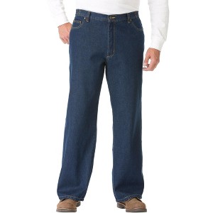 Liberty Blues by KingSize Men's Big & Tall Side-Elastic Wide Leg 5-Pocket Jeans - 1 of 4