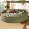 102" Oversized Double Chaise Lounge Sofa Bed, Modern Corduroy Loveseat with Deep Seat, USB Ports & Pillows for Living Room-3irtyhousy - 3 of 4