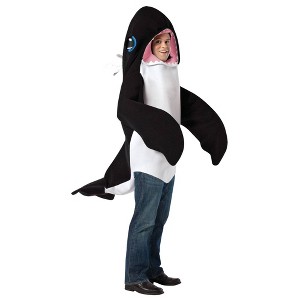 Imposta Costumes Adult Killer Whale Costume Bodysuit Black One Size - 1 of 1