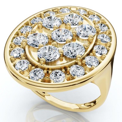 Pompeii3 2 5/8Ct Diamond Statement 10k Gold Ring Lab Created