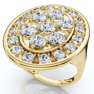 Pompeii3 2 5/8Ct Diamond Statement 10k Gold Ring Lab Created - 1 of 4