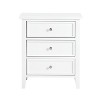 PAGED Wooden Nightstand with 3 Storage Drawers, Modern Side Table with Handles, Bedside Cabinet for Bedroom, Living Room - 4 of 4
