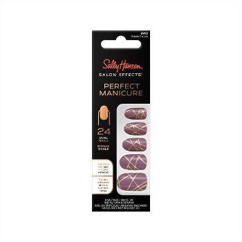 Sally Hansen Salon Effects Perfect Manicure Press on Nails Kit - Oval - Outside the Line - 24ct
