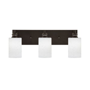 Toltec Lighting Edge 3 - Light Vanity in  Espresso with 4" White Muslin Shade - 1 of 1