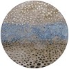 8' Khaki And Taupe Round Abstract Washable Indoor Outdoor Area Rug - 4 of 4