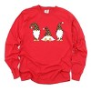 Simply Sage Market Leopard Gnomes Garment Dyed Long Sleeve - 2XL - Red - 2 of 4