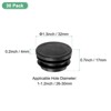 Unique Bargains Durable Plastic Multipurpose Use Mechanical Fasteners 30 Pcs Black - 3 of 4