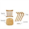 Wooden Dining Chair Set of 2, Spindle High Back Kitchen Side Chairs with 4 Legs for Home Restaurant Apartment - 3 of 4