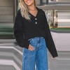 Women's Chic Notched Lapel Effortless Cozy Style Knit Sweater Top - Cupshe - 4 of 4