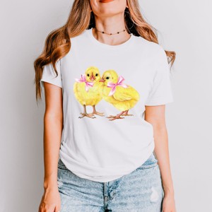 Simply Sage Market Coquette Yellow Chicks Short Sleeve Tee - 1 of 4