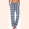 Ekouaer Women Pajama Pants Comfy Pj Bottom with Pockets Stretch Plaid Sleepwear - 4 of 4