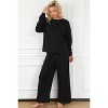 I am a Fashion Junky Double Take Full Size Textured Long Sleeve Top and Drawstring Pants Set - 3 of 4