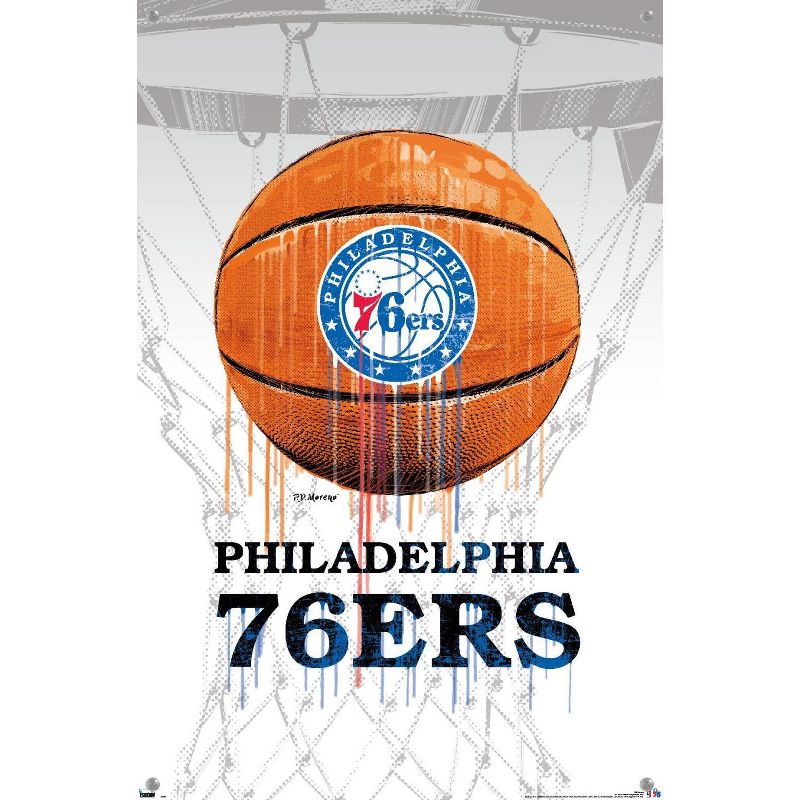 Trends International NBA Philadelphia 76ers - Drip Ball Unframed Wall Poster Prints, 4 of 7