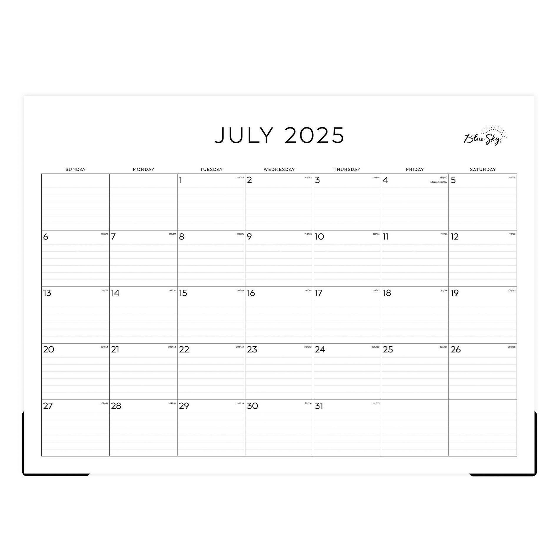 Blue Sky 22"x17" 2025-2026 Desk Pad Monthly Standard