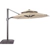 Sonkuki 11Ft LED Double Top Aluminum  LED Cantilever Patio Umbrella with Base for Patio Deck Garden - 2 of 4
