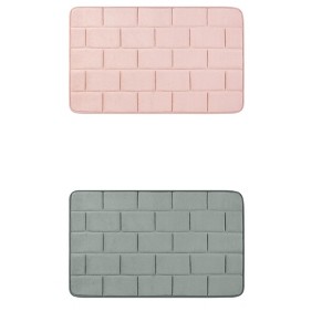 Unique Bargains Memory Foam Absorbent Non-Slip Dry Fast Bath Mats for Bathroom Floor 2 Pcs - 1 of 4