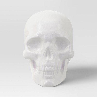 Plastic Iridescence Skull Figurine - Hyde and EEK! Boutique™ White