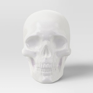 Plastic Iridescence Skull Figurine - Hyde and EEK! Boutique™ White - 1 of 3