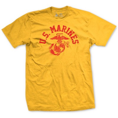 OUTSIDE THE WIRE Leatherneck for Life Old School Gold USMC T-Shirt