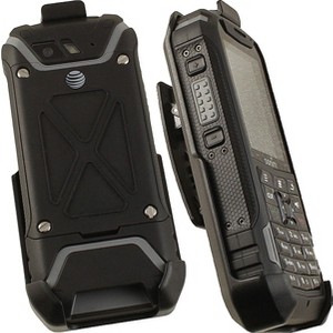 Nakedcellphone Holster Case for Sonim XP5 Phone (XP5700) - Ratchet Belt Clip Holster with Stand - Black - 1 of 4