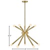 Lark Axton 10 - Light Chandelier in  Lacquered Brass - 2 of 4