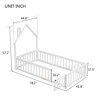 House-Shaped Headboard Floor Bed with Fence - 4 of 4