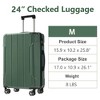Lyngins 24 Inch Hardside Luggages with Spinner Wheels,TSA Lock,TPE Reinforced Handles,Expandable Suitcases for  Weekend Trip,Travel - 3 of 4