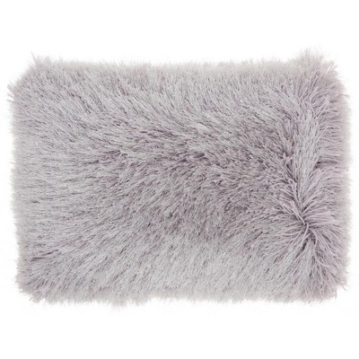 HomeRoots 14" X 20" Light Gray Throw Pillow