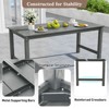 Tangkula HDPE Outdoor Dining Table for 6 Person 67" Patio Table w/ Wood-Like Tabletop - 4 of 4
