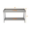 Stainless Steel Table, 36x30 Inch NSF Commercial Prep Table with Backsplash - Heavy-Duty Workstation for Restaurant Home Hotel - 3 of 4