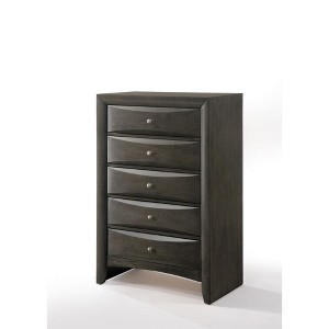 PAGED Dresser with 5 Drawers Classic Style Storage Drawers with Sleek Single Pull Knob Hardware for Living Room, Hallway, Office - 1 of 4