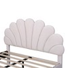 XIYUYEU Full/Queen Size Upholstered Platform Bed with Flower Pattern Velvet Headboard,Wood Slats Support - 4 of 4