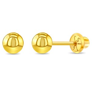 Girls' Classic Ball Screw Back 14k Yellow Gold Earrings - In Season Jewelry - 1 of 4