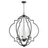 Quorum Lighting Dublin 6-Light Pendant, Noir Finish, 29.5 Width, 34 Height - 2 of 3