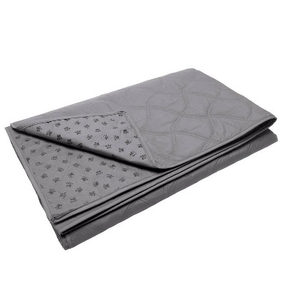 Gray Quilted Twill Waterproof Large Bed Protector