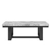 Lucca Gray Marble Cocktail Table Espresso - Steve Silver Co. - 3 of 4
