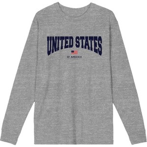 Americana United States of America Flag Adult Long Sleeve Tee - 1 of 2