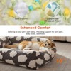 Dog Beds Large Sized Dog - Washable Furry Pet Beds, Rectangle Orthopedic Corduroy Fleece Puppy Beds with Removable Zipper Cover - 3 of 4