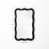 LuxenHome Modern Black MDF Wood Wavy Rectangle Wall Mirror, 35.4” H x 21.65” W Home Decor - 3 of 4