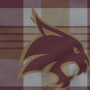 NCAA Texas State Bobcats Plaid Steel Royal Plush Faux Shearling Blanket - 2 of 3