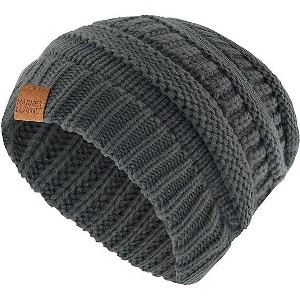 Market & Layne Women Chunky Knit Beanie Hat, Women Winter Hat - 1 of 4