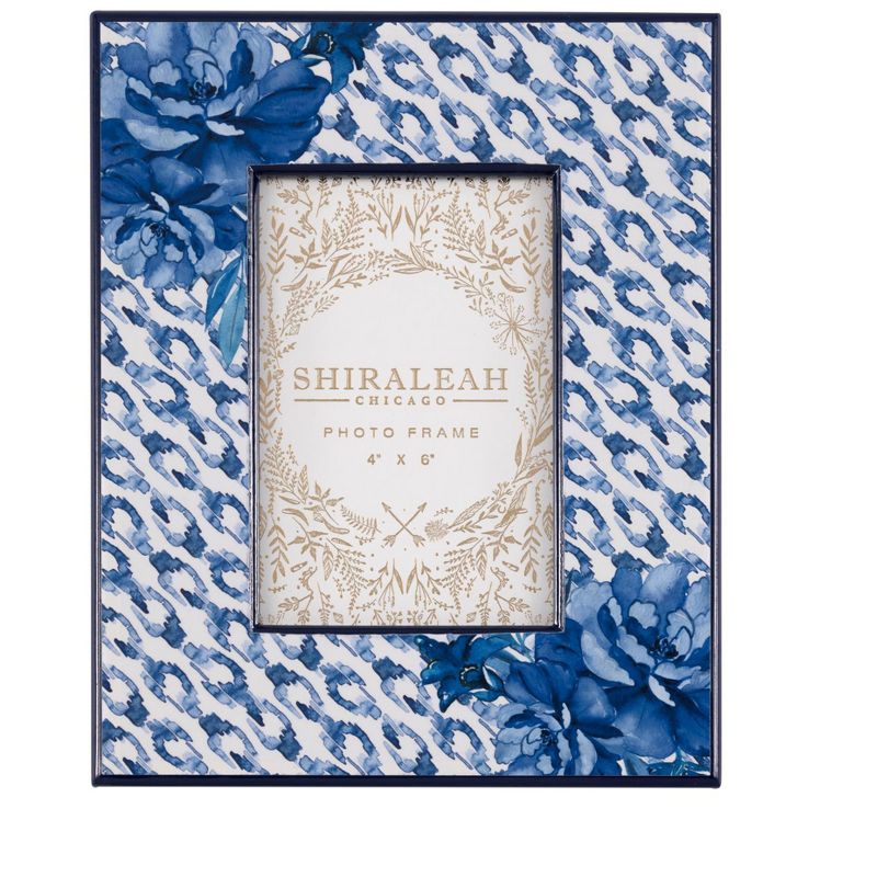 Shiraleah Blue Eden Animal Print  4x6 Picture Frame, 1 of 6