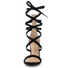 Allegra K Women's Open Toe Strappy Lace Up Stiletto High Heel Sandals - 3 of 4