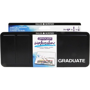 Daler-Rowney Graduate Watercolor Paint Half Pan Travel Set, Assorted Colors, 36 Pieces - 1 of 3