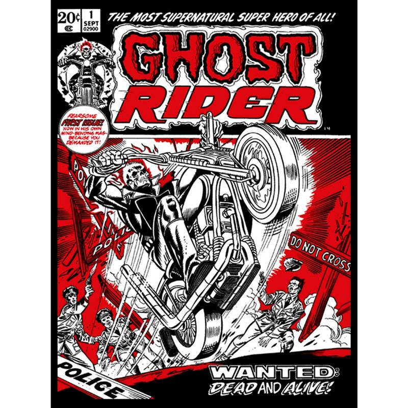 Men's Marvel Ghost Rider Comic Book Cover Print T-Shirt, 2 of 6