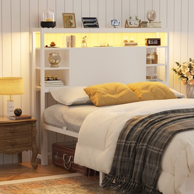 Aheaplus Headboards with Power Outlets and RGB LED Light