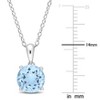 EVERLY JEWELRY | Sterling Silver 2 1/3 CT TGW Sky Blue Topaz Solitaire Heart Design Pendant with Chain - 18 in - 3 of 4