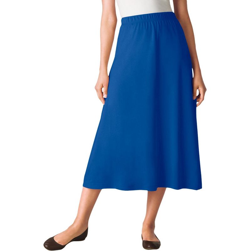 Woman Within Women's Plus Size 7-Day Knit A-Line Skirt, 1 of 2