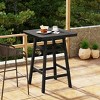 WestinTrends Malibu 30" All Weather HDPE Outdoor Patio Square Counter Height Bistro Table with Umbrella Hole - 2 of 4